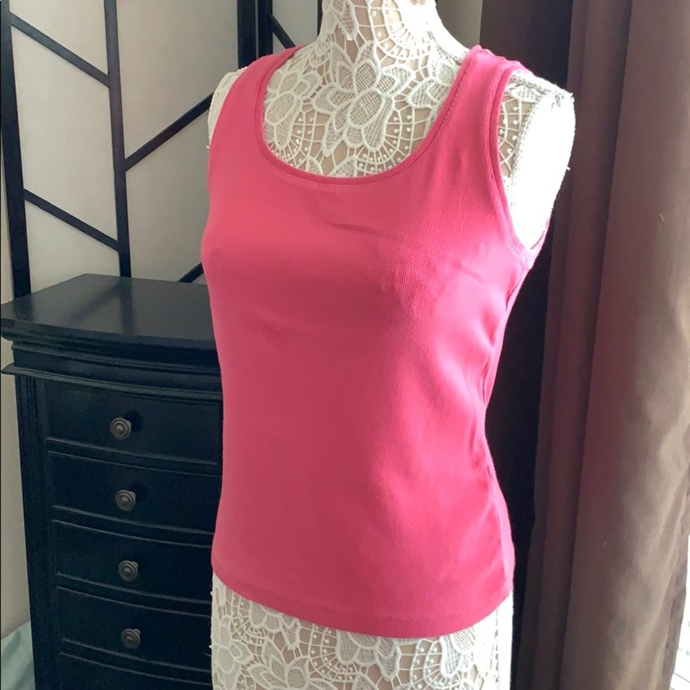 Chico’s Petal Pink Ribbed Tank - Sz 2 (L 12)
